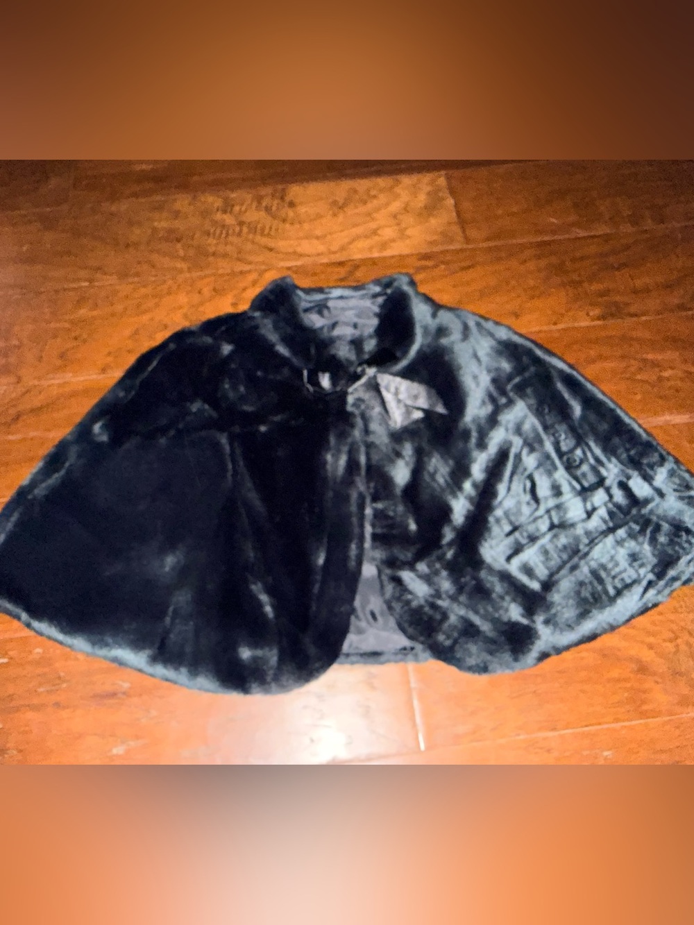 NWOT BCX Girls Black Faux Fur Caplet size XL